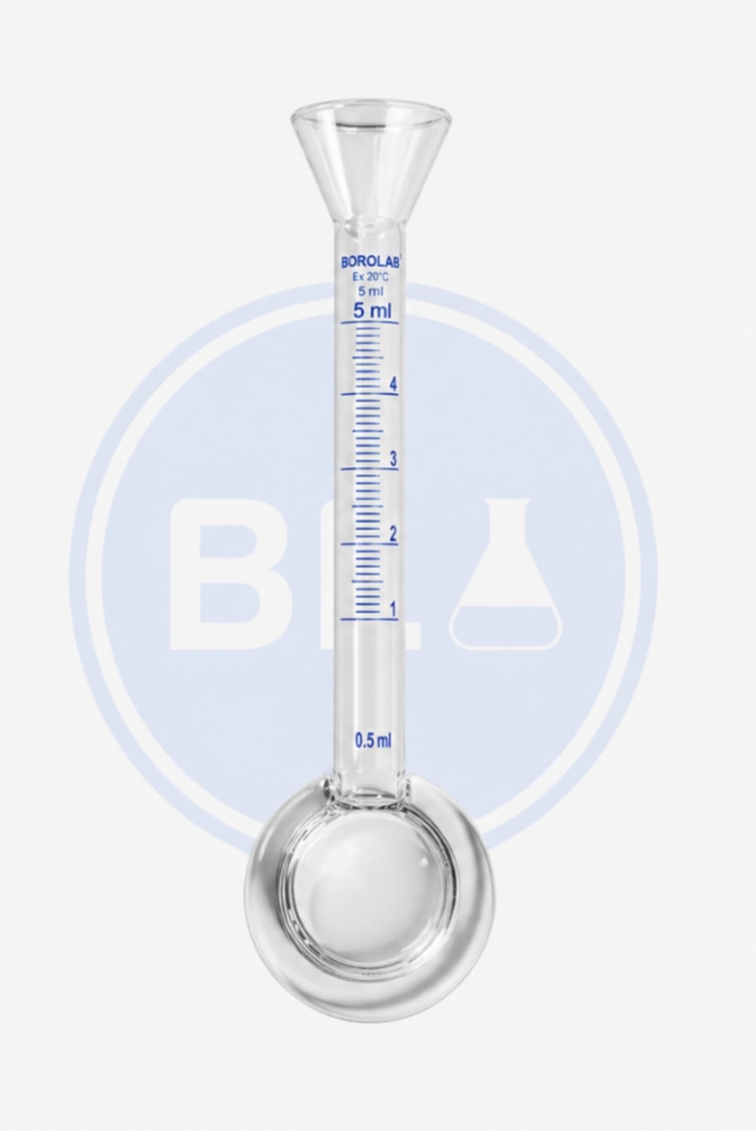 Probeta graduada Karsten 0 a 5 ml Forma "L" para muro.