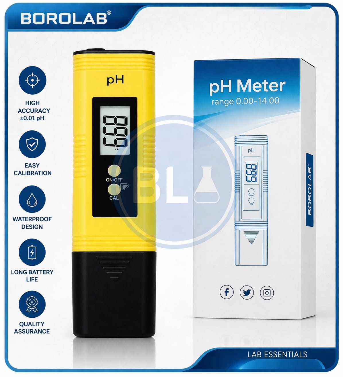 Peachimetro (PH) Portátil Digital 0-14